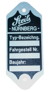 Steib S500 Lux Nameplate