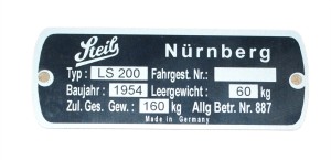 Steib LS200 Nameplate