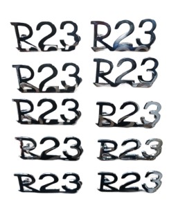 BMW R23 Fender Logo Stainless Steel Polished 10 pcs